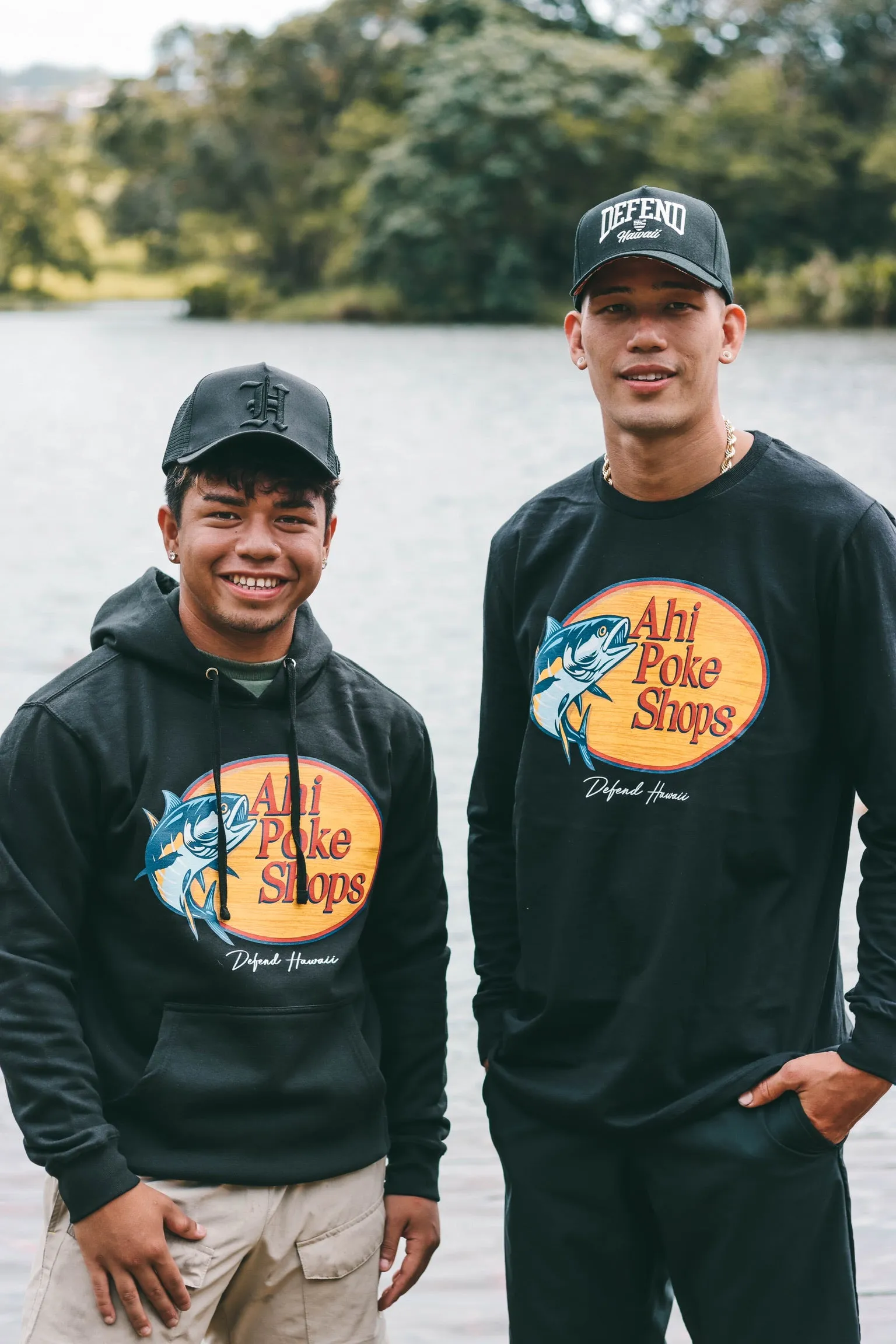 AHI POKE SHOPS Black Pullover Hoodie