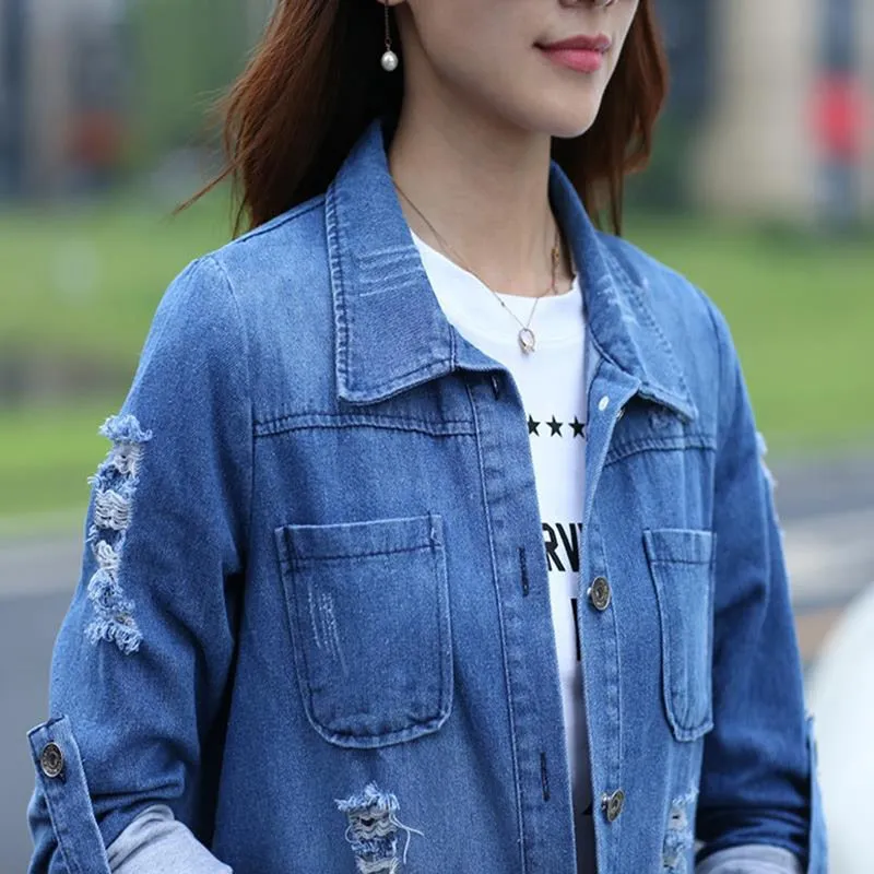 Bigsweety Basic Long Jeans Coats Women  Femme Jackets Casacos Feminino