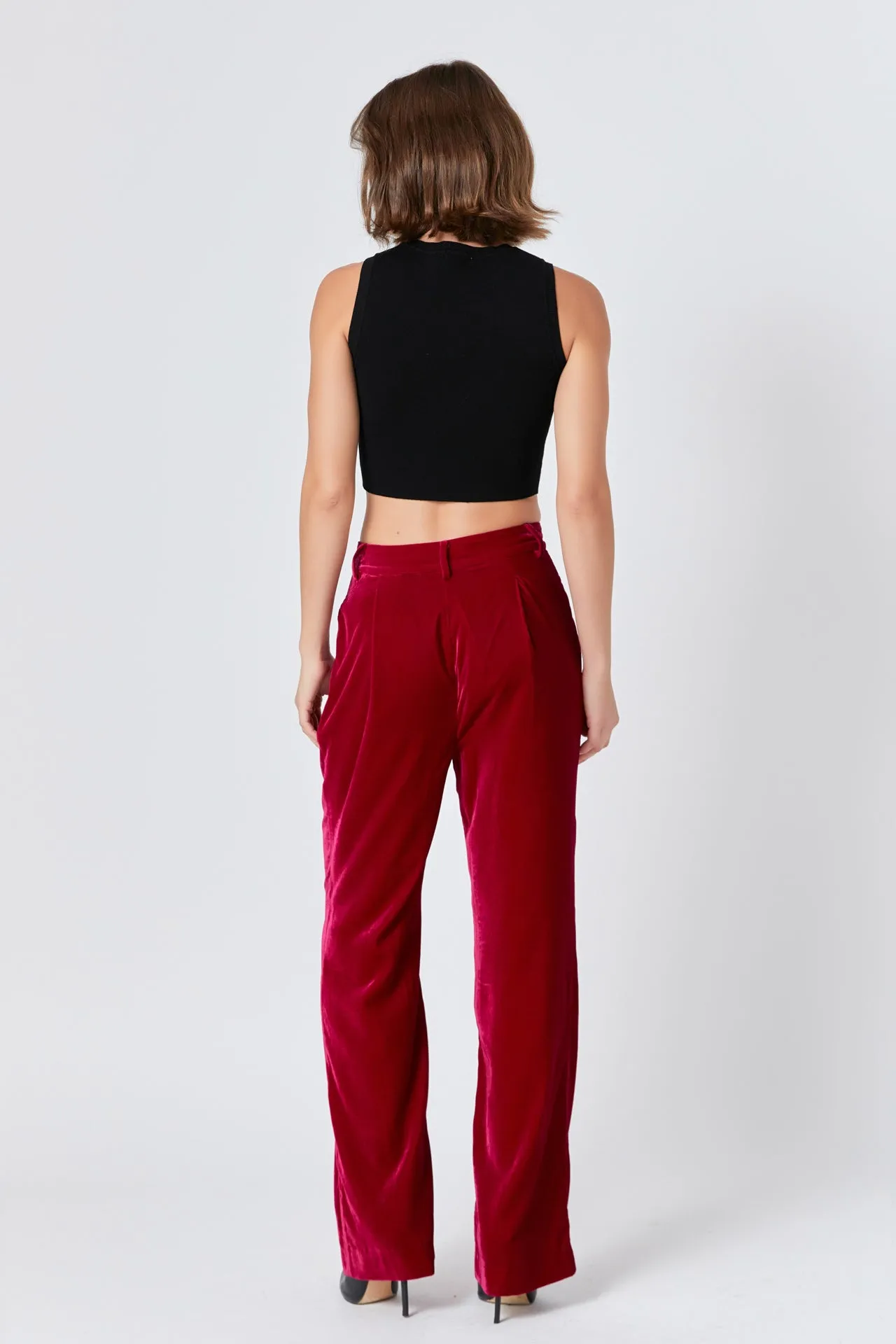 Endless Rose - High-Waisted Velvet Pants