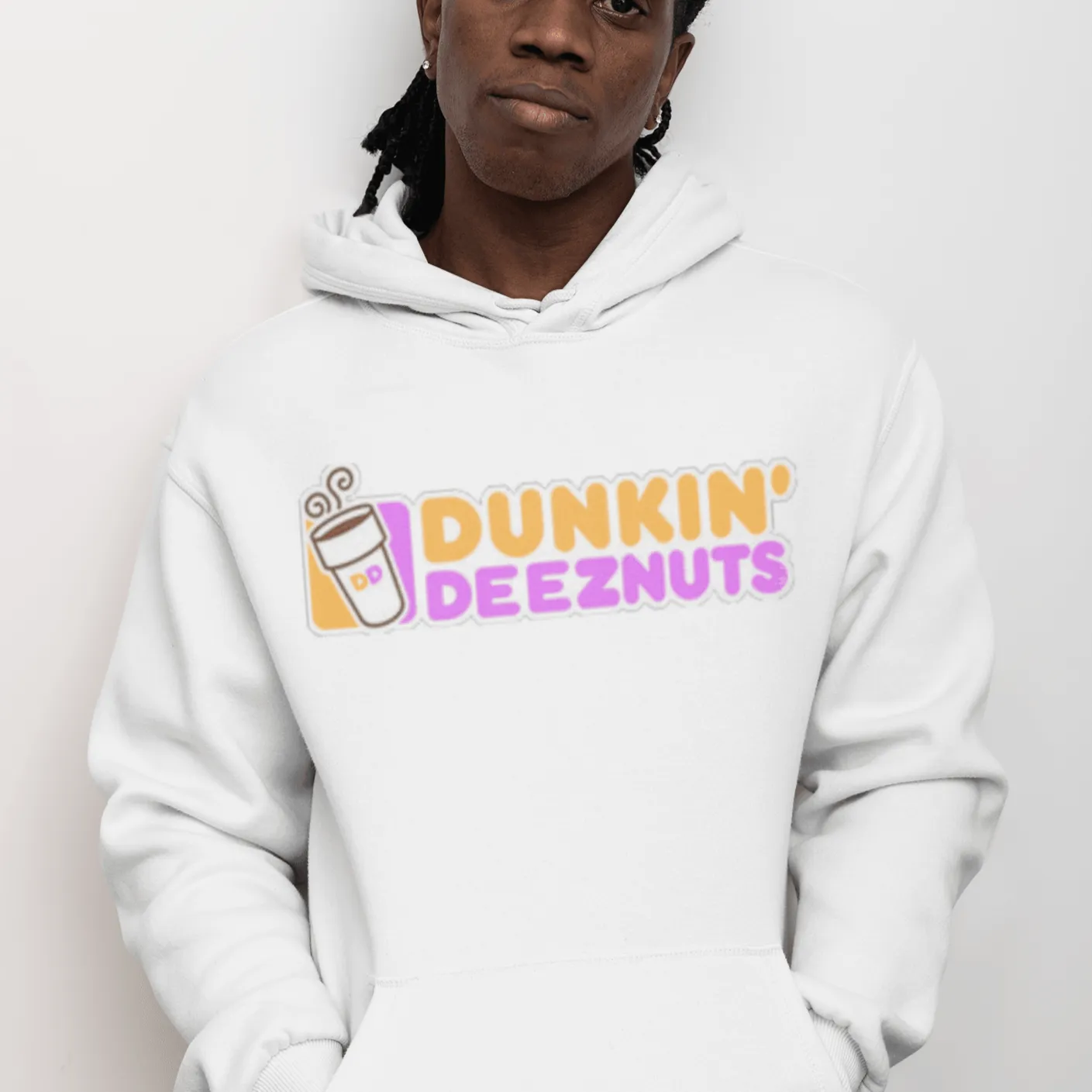 Funny Logo Hoodie Dunkin Deeznuts Blended Cotton Unisex Pullover