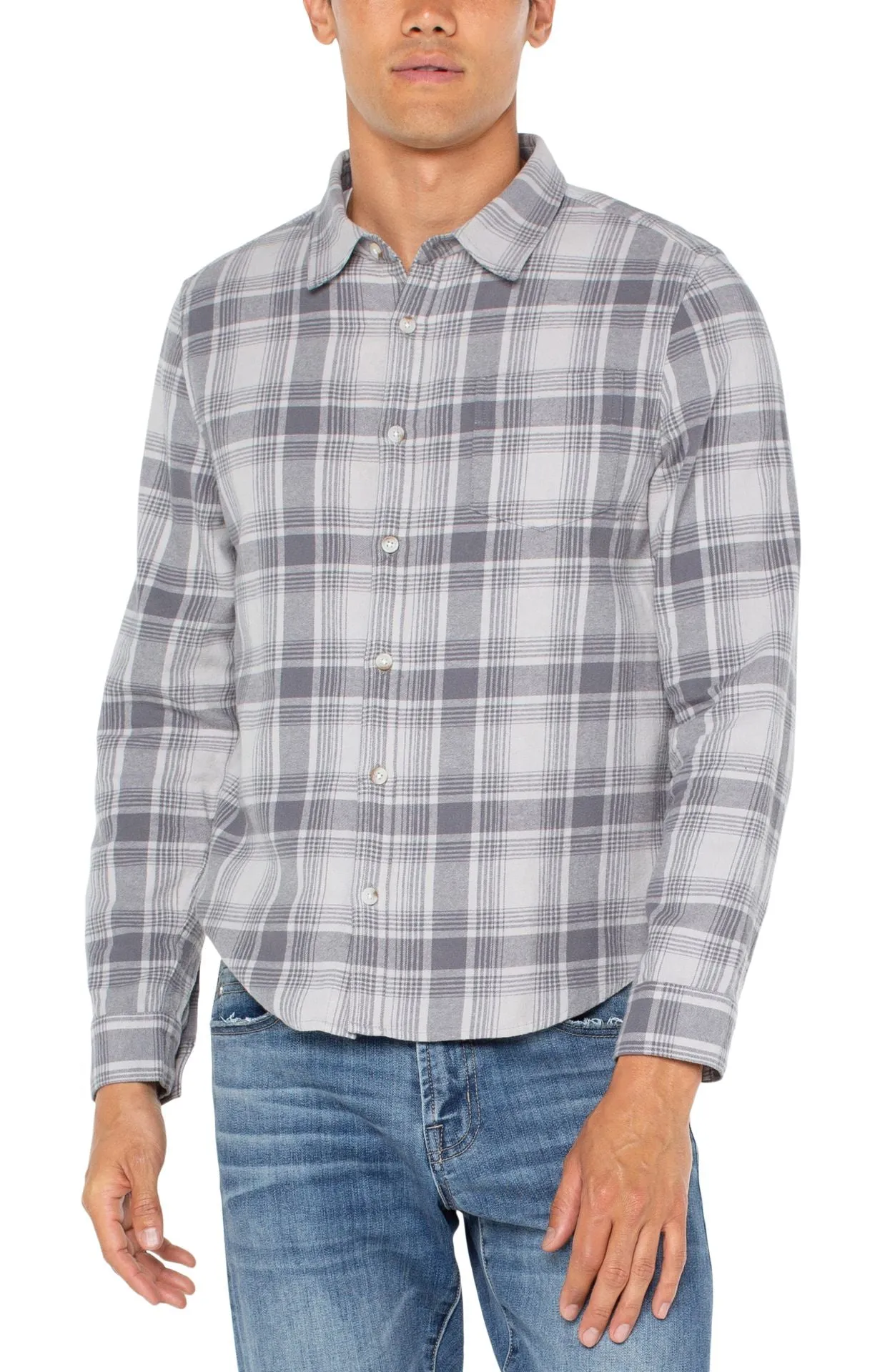Liverpool Overdye Long-Sleeve Flannel Shirt