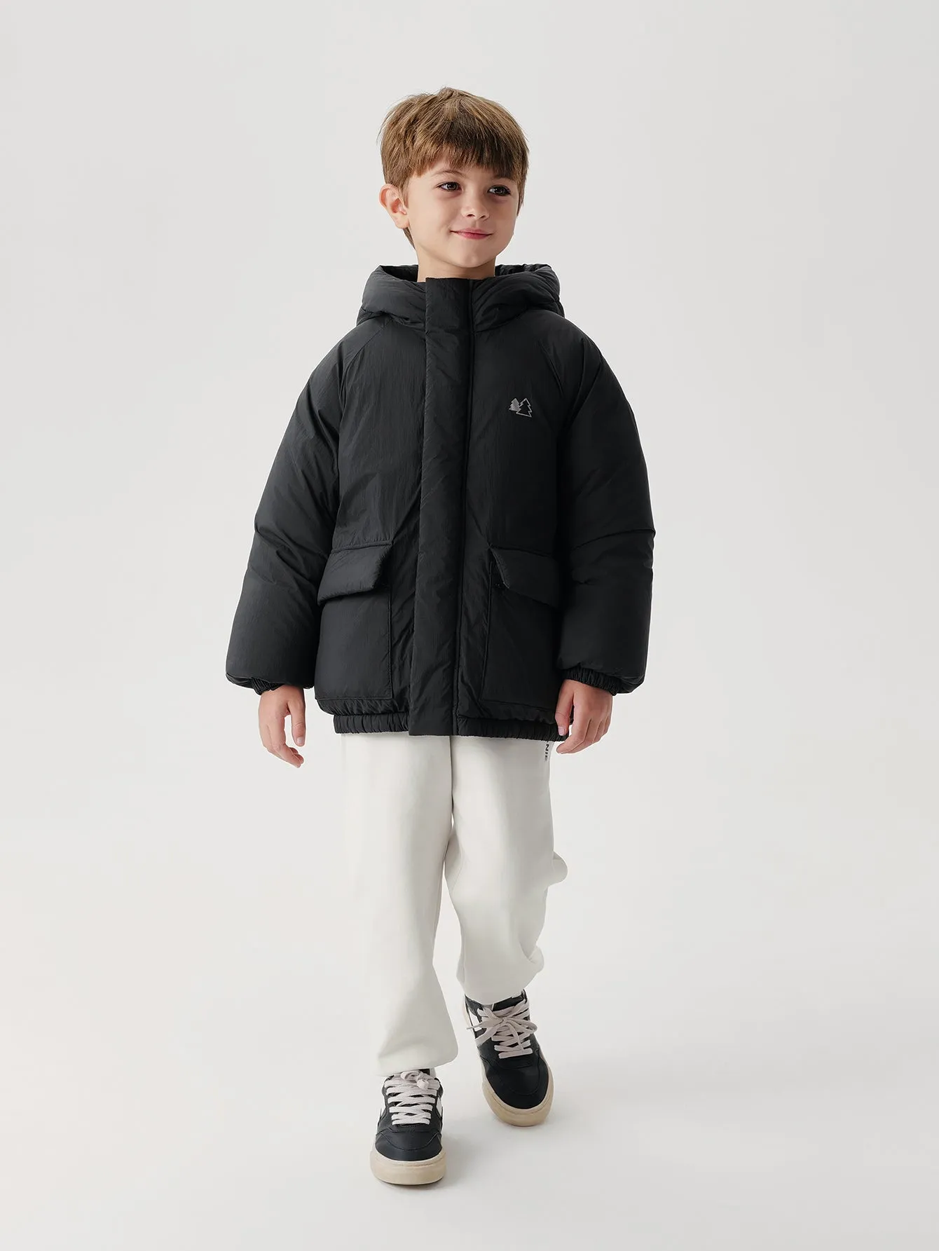 MARC & JANIE Boys Girls Big Pockets Loose Hooded Down Coat 241560