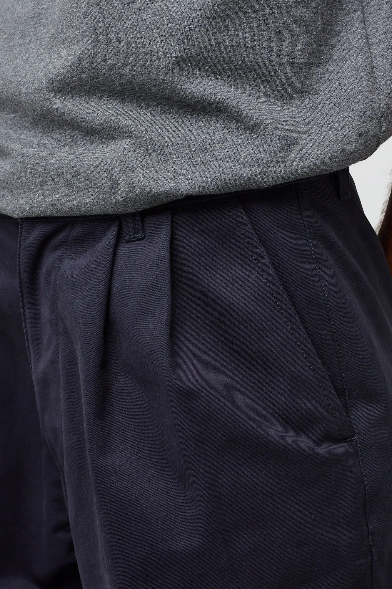 Men's Heavyweight Pleated Chino - Dark Navy
