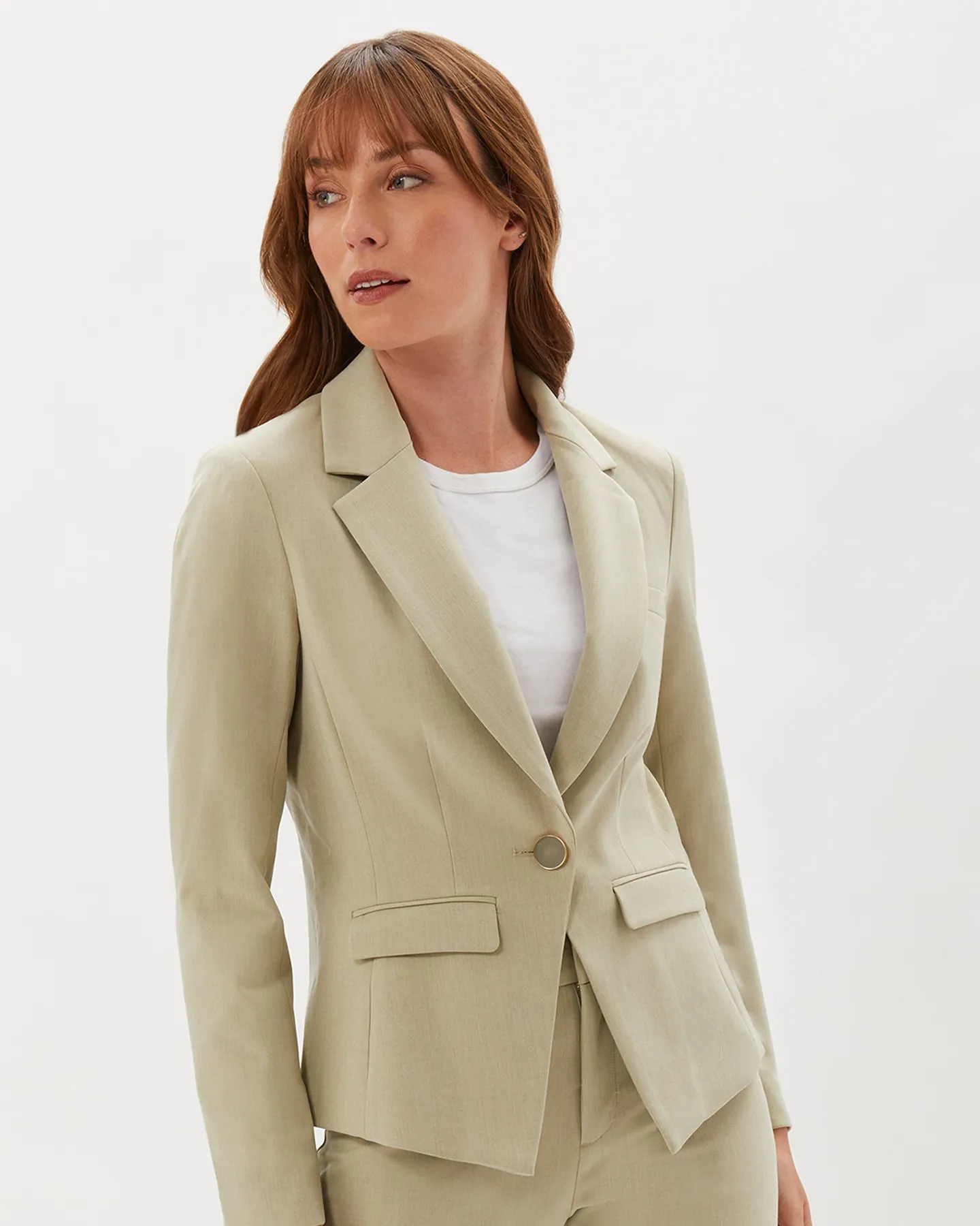 ONE BUTTON BLAZER - ALOE