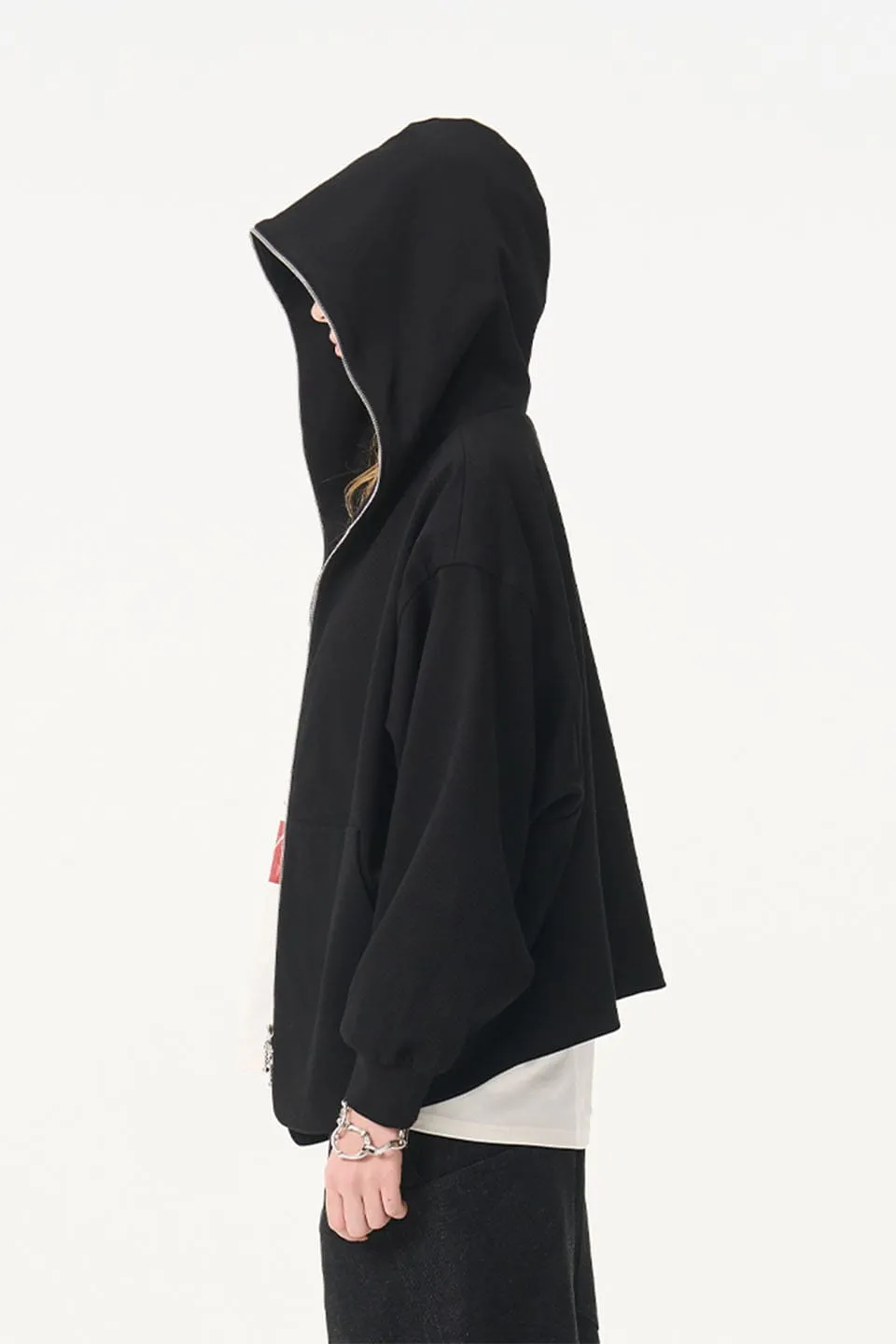 Round Full Zipper Sweater