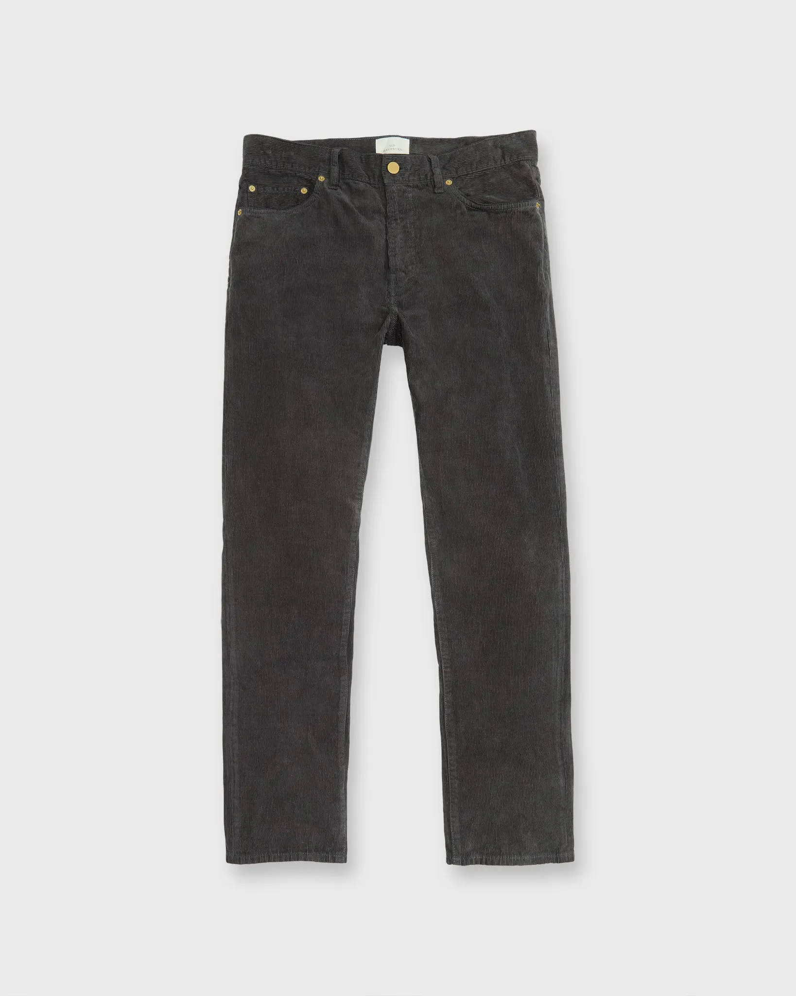 Slim Straight 5-Pocket Pant in Smoke Corduroy