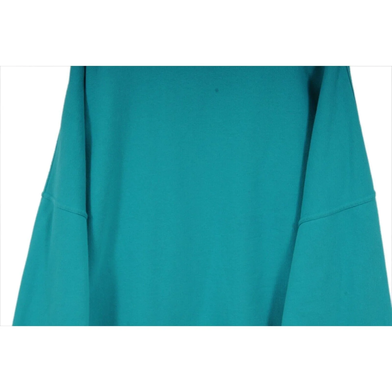 Turtleneck Sweater Jacket Aqua Blue Cotton Oversized Parka