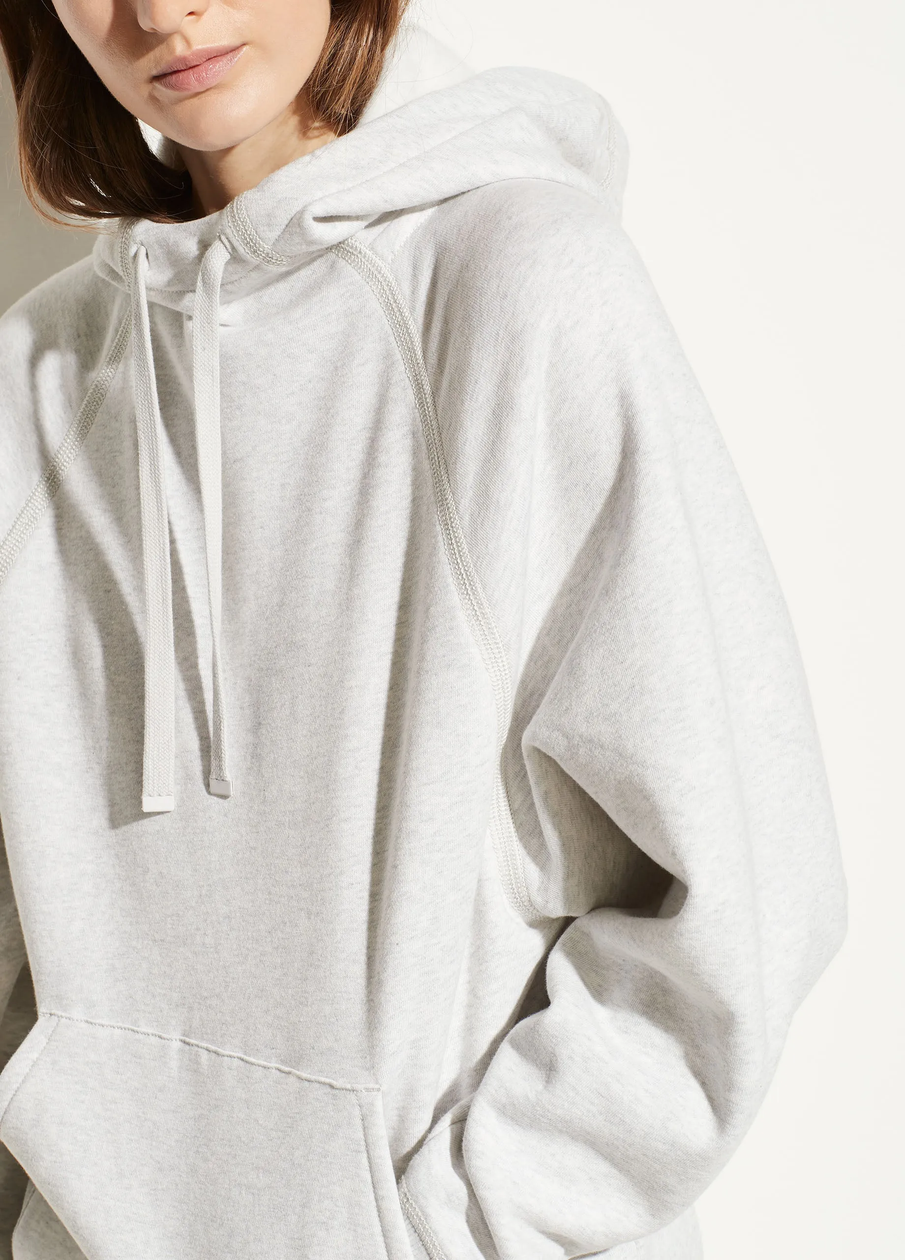 VINCE - Raglan Hoodie Light Heather Grey